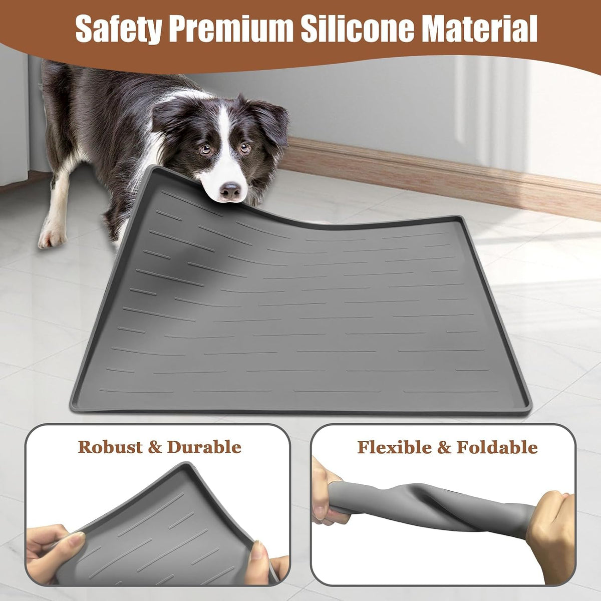 51.2"x25.6" Largest Dog Food Mat - Dark Green / 24"L x 16"W - image 4