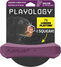 Playology Squeaky Chew Stick Scented Dog Toy - Medium / Bacon