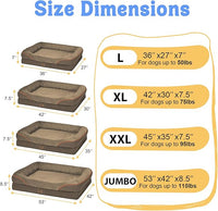 Orthopedic XL Large Dog Bed - Removable Bolster & Waterproof Washable Cover for Pet Big Dogs Bed Extra Large Dog Beds with Foam Support Non-Slip Bottom