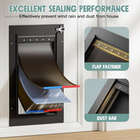All Aluminum 3 Flaps Insulated Dog Door for Door – Essentials for Dogs - Large - image 2