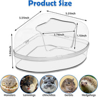 PINVNBY Large Hamster Sand Bath Container Chinchilla Dust Bathroom - Medium: Star-Shaped Opening - image 2
