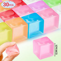 Siwarm 30 Pack Mini Cube Squishy Fidget Toys for Kids and Adults – Fun for Kids & Family - 30 Mini Cube Squishy - image 2