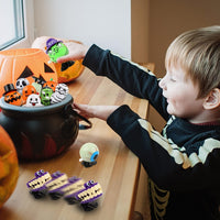 KIMOBER 20 assorted Halloween wind-up clockwork toys including skeletons, ghosts, mummies and eyebal - view 4