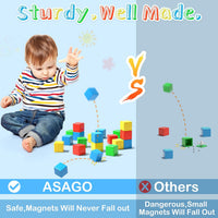Large Magnetic Blocks,56PCS 1.34in 3D Building Cubes for Kids Ages 3+ – Fun for Kids & Family - Magnetic Blocks - image 2