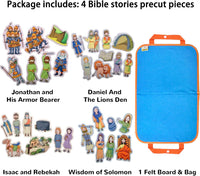 CHEFAN Noah's Ark Felt Board Bible Stories - Wisdom of Solomon & Other 3 Bible Stories Set - image 2