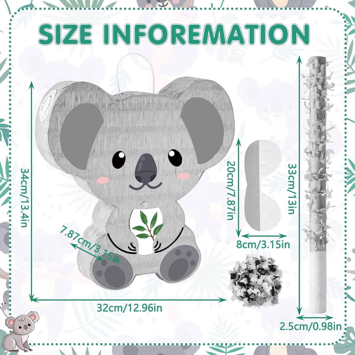 Lewtemi Robot Piñatas Birthday Party Favor - Koala Style - image 3