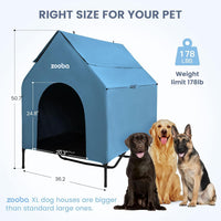 Zooba Large Dog House Outdoor - Blue / X-Large: 48 inch - image 4