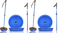 UpBowl No Bend Pet Bowl Kit, Pole & 2 Bowls, Easy Lift - 2 Bowls and Pole (Pack of 2)