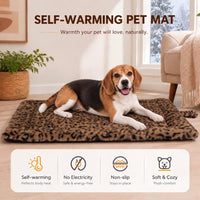 Self Warming Cat Pad for Cats and Dogs - 30 x 24 inch / Brown/Black - image 2