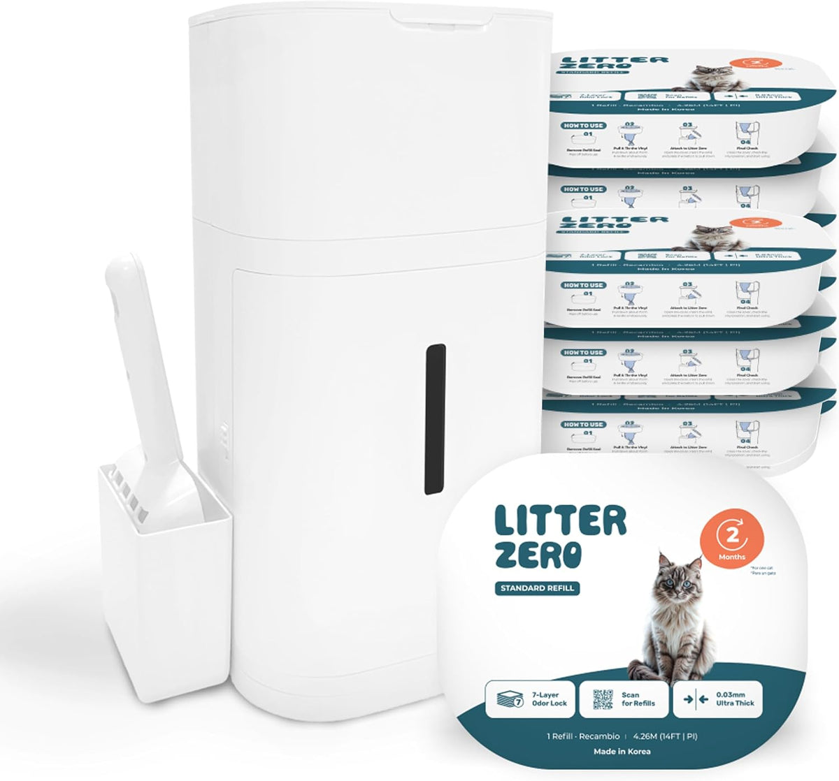 Base Set + 3 Additional Refill Packs – Daily Care for Cats - Base Set + 9 Refills