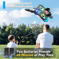 4DRC V32 Foam Remote Control Airplanes RC Planes for Kids Adults - Light Blue-2 Batteries - image 4