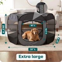 FurHaven Soft-Sided Dog & Cat Playpen - Gray / Extra Large (Pack of 2) - image 3
