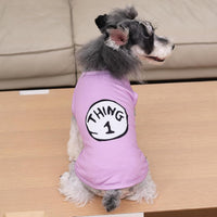 CuteBone Dog Shirts 2-Pack Soft Pet Clothes Breathable Summer Vest - Large / Girl thing 1 thing 2 - image 4