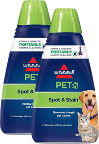 Bissell 74R7 Pet Stain & Odor Portable Machine Formula, Fl Oz - 32 Fl Oz (Pack of 2) / Pet Formula