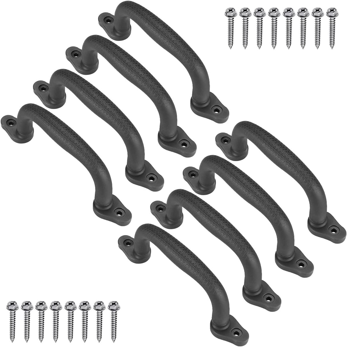Dolibest Set of 4 Safety Playground Handles - Black-8pcs