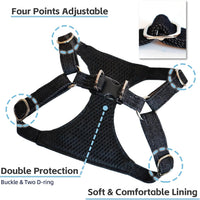 Puppytie XS Dog Harness and Leash Set, Denim Brown, XS – Essentials for Dogs - cross-denim black / XXS(2.2-6lb) - image 3