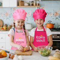 4Pcs Kids Apron and Chef Hat Set Gift for Girls Boys - Princess - image 4