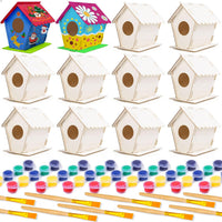 hapray 4 Pack Bird House Craft Kit - 12 Pack