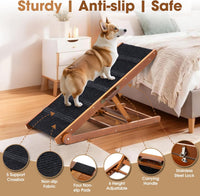 Dog Ramp for Bed, Foldable Small to Large Dog Ramp for Couch - Walnut/Standard - image 3