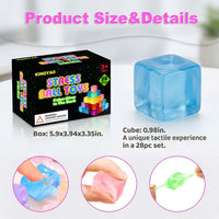 KINGYAO 28 glow in the dark cube squishy toys in assorted colors - view 2