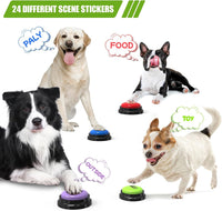 Fzixvow 8-pack recordable dog talking buttons with non-slip mat and brush - view 2