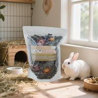 Dandelion Treat - High Fiber Food for Chinchillas, Guinea Pigs & Squirrels - 5 Herbal Blends, 6oz - Rabbit, Hamster & Small Pet Snack