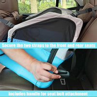 Large Portable Pet Crate for Car Travel, 24"x22"x25" Foldable Dog & Cat Carrier with Secures Seatbelt & Headrest Strap, Oxford Soft-Sided Pet Kennel with Removable Bed for Medium & Large Pets