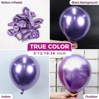 Bezente Assorted Latex Rainbow Balloons 100 Pack 12 inch – Fun for Kids & Family - 12-purple-s119 / 5inch (Small) - image 2