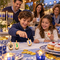 Let's Play Dreidel The Hanukkah Game 2 Extra Large Wood Dreidels - 4-Pack XL Dreidels - image 4