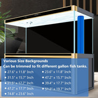 XCNO Black Aquarium Background Fish Tank Film, Static Cling - 23.6" x 11.8" In - image 2