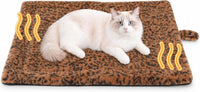 Self Warming Cat Pad for Cats and Dogs - 22 x 18 inch / Brown/Black