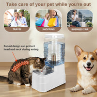 1.1 Gallon Pet Automatic Dog Water Dispenser Cat Gravity Waterer - White / 8L(2.2 Gallon) - image 4