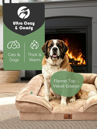 Spotted Play Orthopedic Dog Bed with Sides - Brown / 53.0"L x 42.0"W x 8.0"Th - image 2