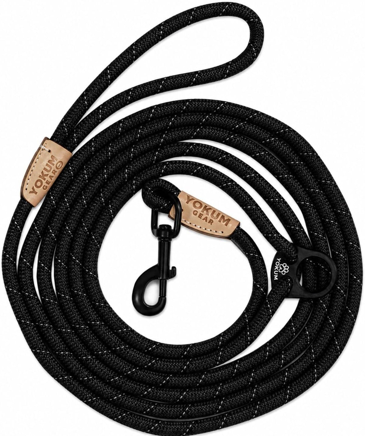 12ft No Pull No Choke Leash Long Rope Dog Leash - 12 Ft / BLACK