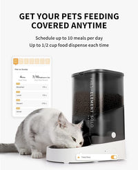 PETKIT Automatic Cat Feeder, 2.4G WiFi Automatic Dog Feeder, App Control Pet Food Dispenser with Triple Fresh-Lock System, Up to 10 Meals Per Day, Schedule Feeding, Food Shortage Alert, 3L Capacity