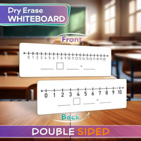 SCRIBBLEDO Dry Erase Number Line Board 12x4 Double Sided 10 Set - 10 Pack with Erasers - image 2