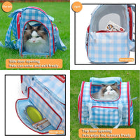 Pet Backpack Carrier for Small Dogs Medium Cats, Puppies - blue / 16.5"L x 9.0"W x 13.0"H - image 3