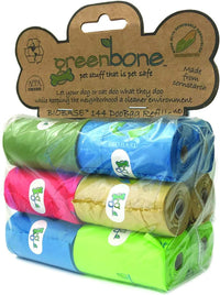 Greenbone Earth Friendly Cat or Dog Poop Bags, Plant Based - Nature Theme / 1 Count (Pack of 12)