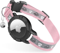 Reflective AirTag Cat Collar - Pink / S(9"-13")