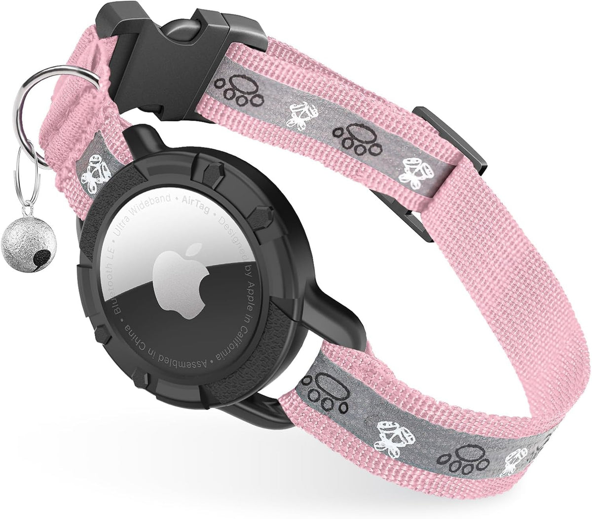 Reflective AirTag Cat Collar - Pink / S(9"-13")