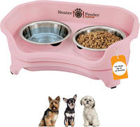 Neater Feeder Express Mess Proof Dog Bowls Elevated for Small Breeds - Small w/ Standard Bowls / Pink