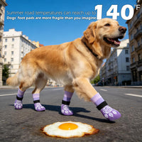 Anti Slip Dog Socks to Prevent Licking Paws with Grippers Black – Essentials for Dogs - Purple / X-Small - image 3