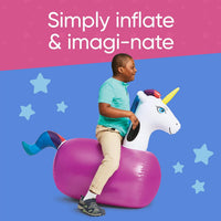 Hearthsong Hop N Go Inflatable Unicorn Riding Bouncy Hopping Toys - Unicorn / 1 Pack - image 3