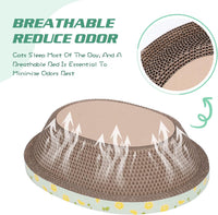 3 Pack Oval Cardboard Cat Scratcher & Lounger Bed - Single - Large - image 3