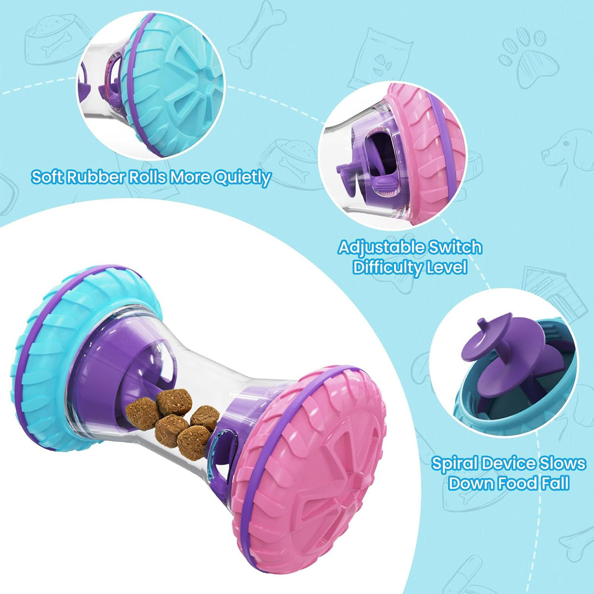 Interactive Dog Toys, Dog Puzzle Toys for Smart - Rose - image 3