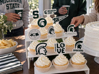 Ohio State Merch Cupcake Toppers & Decorations OSU Party Cake Decor - Michigan State Spartans - image 2