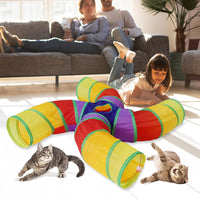 Bemodst Cat Tunnel for Indoor Cats - Rainbow-4 Way - image 3