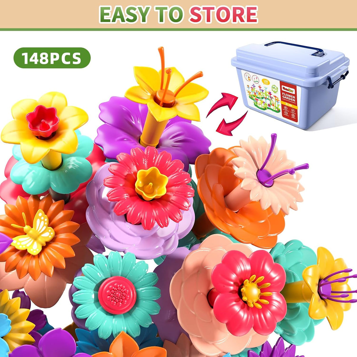 Garbo Star Girl Toys for 3 4 5 6 Year Old Girls Birthday Gift - 148 PCS - image 4