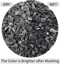 10LB Black Pea Gravel for Landscaping, 3/8 Inch Black Pebbles for Plants Cactus Succulent Fish Tank and Garden Black Stones