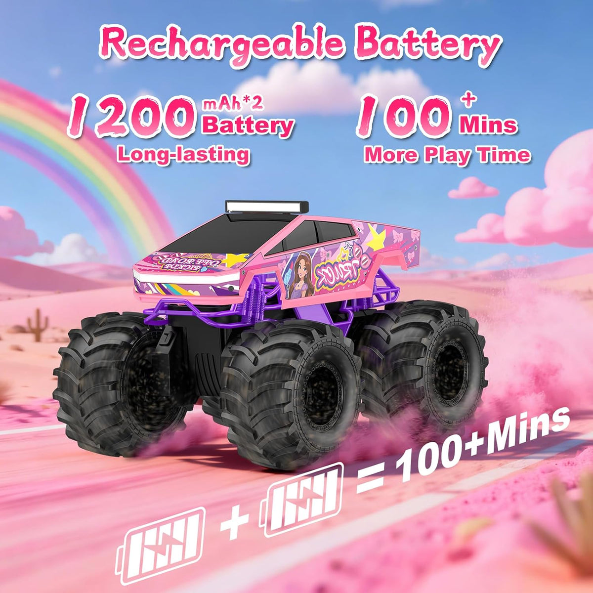 Amphibious Remote Control Car - Pink - image 4